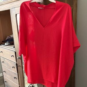 JODIFL Red V-Neck Blouse 2X Gently Used